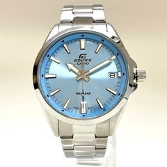 Casio Edifice EFV-100DJ-2BJF Quartz Mens Watch Light Blue Dial Full Metal Japan