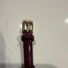 Accutime Women’s Heart Watch Burgundy Red Gold Tone NOB0012W Dainty Coquette Y2K