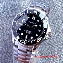 40MM New Japan NH35A Automatic Men Watch Sapphire Blue/Red/Green Dial Glass Back