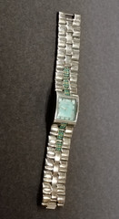 PH By Paris Hilton Bracelet Watch Iridescent Blue Green Oyster Dial New Battery