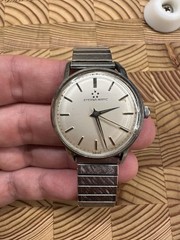 Vintage Eterna-Matic Automatic Swiss Watch Cal 1414U Stainless Steel Engraved 60