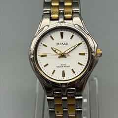 Pulsar Womens Watch 24mm Two-Tone Stainless V501-X355 New Battery 6.25″