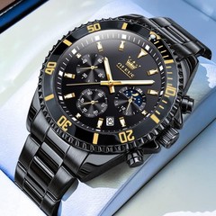 Men’s Fashion Analog Watch – Stainless Steel, Waterproof, and Luminous Feature