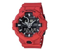 Casio G-Shock 53MM Digital Chronograph Matte Red Resin Band Watch