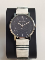 Nautica white & blue stripe strap Blue Dial Women’s Watch Coral Gables NAPCGS002