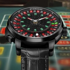 🔥USA🔥PINDU Men’s Automatic Watch 5ATM Casino Tourbillon Rotating Roulette