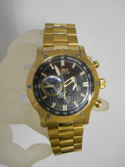 INVICTA Mens Specialty Gold Steel Watch Chronograph Tachometer 18163 Black Dial