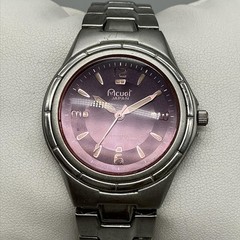 Acuet Unisex Watch 38mm Purple Dial Stainless Bracelet Quartz Water Resistant