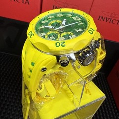 Invicta Venom Hydra 52mm Yellow And green dial silicone Band 50510