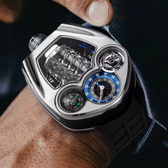 🔥USA🔥PINDU Engine Series Personality Leisure Barrel Hollow Men’s P6658 Watch