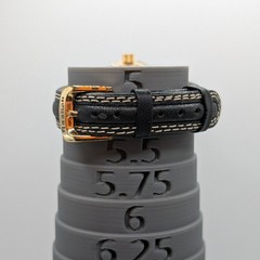 Vtg Reebok Sport Watch Silver/Gold-tone 100M Black Leather Band 28mm New Battery