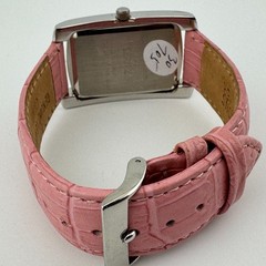 Vintage Wilson Leather Quartz Watch Unisex Silver Rectangle Analog New Battery