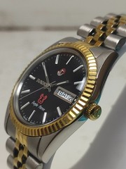 Rado Purple Horse Black Dial Day-Date Automatic Men’s Wristwatch two tone