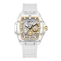 ONOLA Men Quartz Watch Multifunction Chronograph Waterproof Luminous Transparent