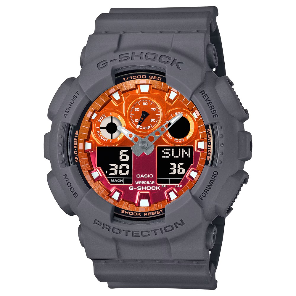 CASIO G SHOCK GA 100FL 8AJF Men’s Chronograph World Time New