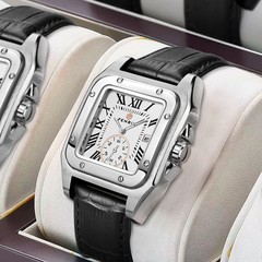 FENSIR Retro Square Watch For Men Versatile With A Calendar