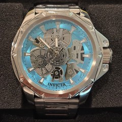 Invicta Objet D Art Men’s Watch Skeleton Dial Tiffany Blue 50379