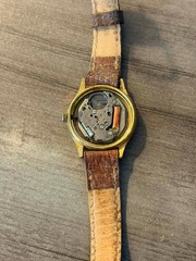 VINTAGE 90’s TIMEX RARE MOONFACE GOLD TONE WATCH NO BACK NOT TESTED