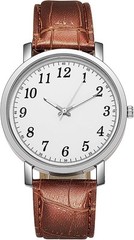 NEW LEATHER LUXURY QUARTZ ULTRA-THIN ANALOG WATCH CASUAL CLASSIC UNISEX