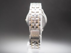 Vintage Seiko Dolce 8J41-6030 White Dial Two Tone Roman Qz 27mm Mens Watch JAPAN