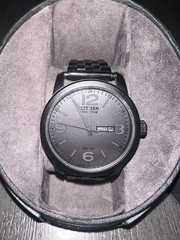 Citizens Men Eco Drive Black And Silver And Gold
