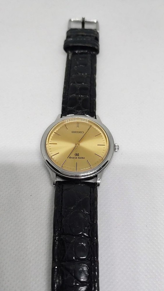 Grand Seiko 9581-7000 Quartz Men Wristwatch Gold Dial Japan
