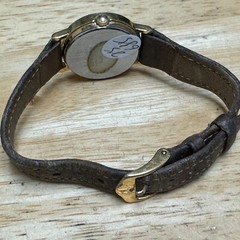 VTG Seiko Quartz Watch 4K22-0089 Women Moon Phase Gold Tone Leather New Battery