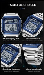 LIGE FOXBOX Men Watch Rectangle Wristwatch Boys Digital Sport Electronic Watches