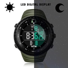 Men’s Digital Sports Watch Waterproof Tactical Watch with LED Backlight Watch…