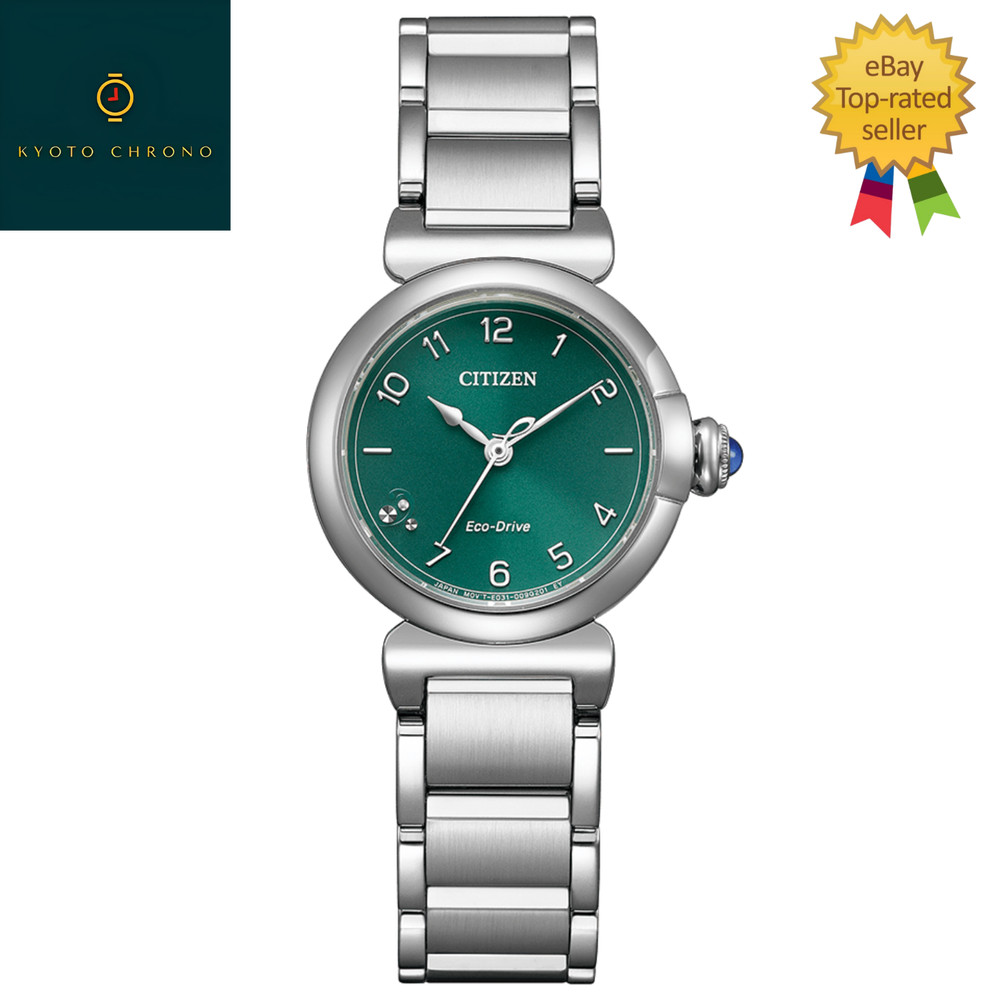 Citizen L ROUND Collection EM1130-83X Silver Green Women Japan Watch NEW