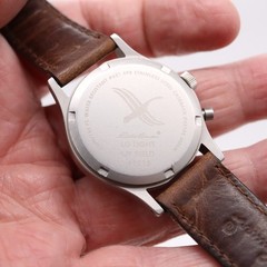 Eddie Bauer Light Up Field Men’s Watch Perforated Dial Leather 1215 42102