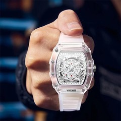 KIMSDUN Transparent Men’s Watch Quartz Wristwatch Luminous Waterproof watch