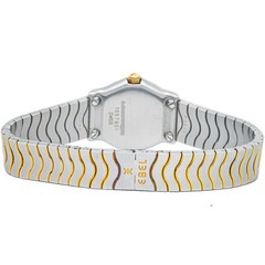 Ebel Sportwave 1057901 18K Two Tone YG Grey Dial Quartz Lady Watch 25mm