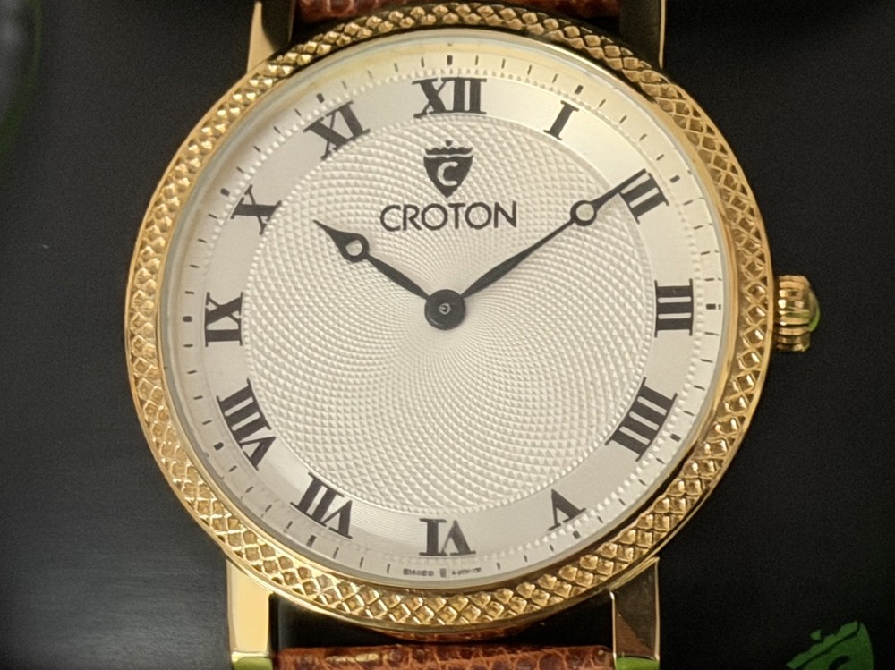 CROTON MEN’S WATCH M. CN 307266 NEW BATTERIES QUARTZ SWISS MADE NEW BATTERY
