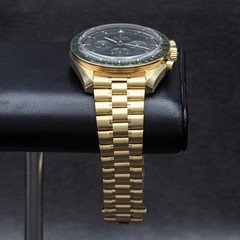 OMEGA SPEEDMASTER MOONWATCH 18K GOLD GREEN DIAL 310.60.42.50.10.001 W/BOX