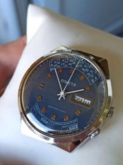 Vintage Soviet Men’s Watch RAKETA Perpetual Calendar Mechanical Wristwatch USSR