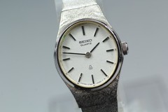 Vintage 1986 [Exc+5] Seiko Bracelet 4720-7020 Silver 19mm Quartz Ladies Watch