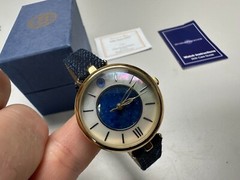 RARE GENUINE The Bradford Exchange Forever In Blue Denim Ladies Watch IN BOX