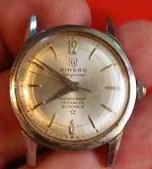 Vintage Ginsbo Incabloc Seaguard Watch* Swiss Made* 21 Jewels* Runs Well!