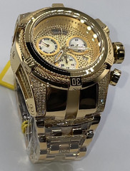 Invicta Reserve Bolt Zeus 53mm Gold 1.81 Ct Diamond MOP Dial Men’s Watch (39382)
