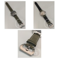 [A3P] Seagull Manual Winding Italian Military Style Green Leather Men [k9s]