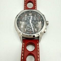 Timex T Series Racing Chronograph 42mm SST Red Leather Strap Needs Battery NEW