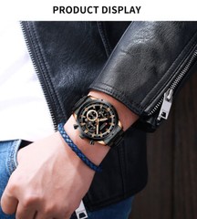 CURREN Men’s Business Quartz Watch Stainless Steel Chronograph Date Wristwatch