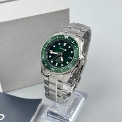 Seiko Men’s Prospex Sea SNE583 Green Dial Stainless Steel Solar Diver Watch