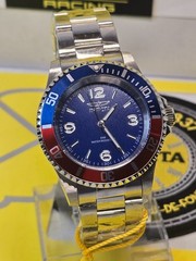 Invicta Specialty Men’s Watch 40mm Steel with Blue & Red Bezel & Blue Dial NEW