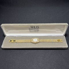 Nolan Miller Glamour Collection Ladies Watch Gold Tone Crystal Rhinestone