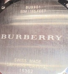 Men’s Burberry Watch BU9901 Stainless Steel, works but dead battery