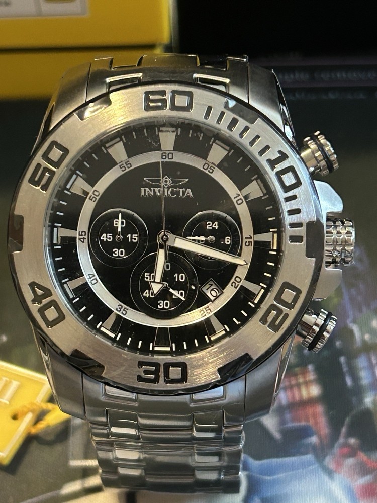 🔥 Invicta Pro Diver Scuba Black & Silver Men’s Watch – 22318