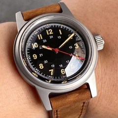 Luminous Diver Vintage Field Watch Miyota Mechanical Men Wristwatch Leather Band