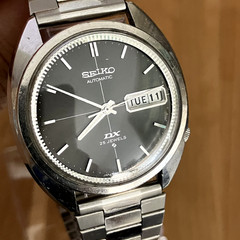 Seiko 5 DX 6106-6000 Automatic 25J Day Date Black Dial Vintage Japan